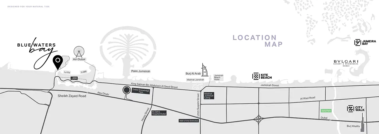 Meraas Bluewaters Bay - Location Plan