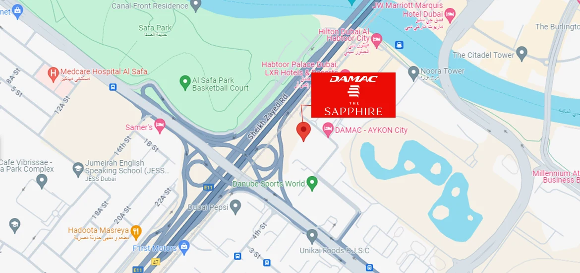 Damac The Sapphire - Location