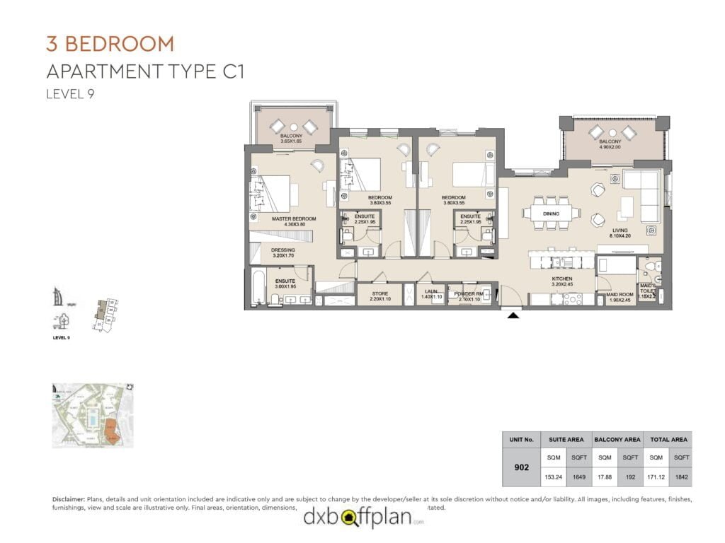 Al-Jazi-Apartments-at-Madinat-Jumeirah-Living-Floor-Plan-images-38